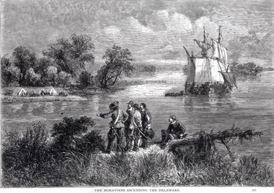 The Moravians Ascending the Delaware, from 